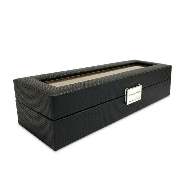 Estuche Organizador 6 Separaciones Eco cuero Negra
