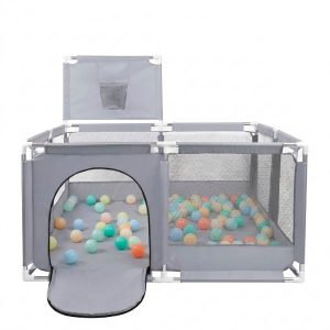 Corral de Seguridad Bebe Con Aro 126x126 Cm Gris