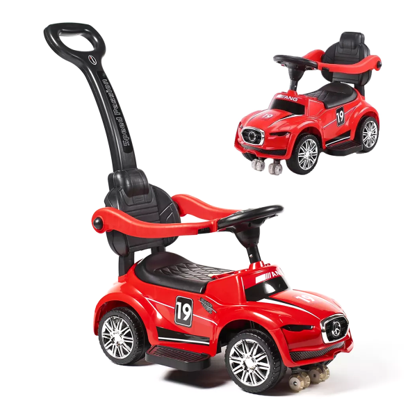 Correpasillo/Andador 2 en 1 Con Mango Removible Rojo