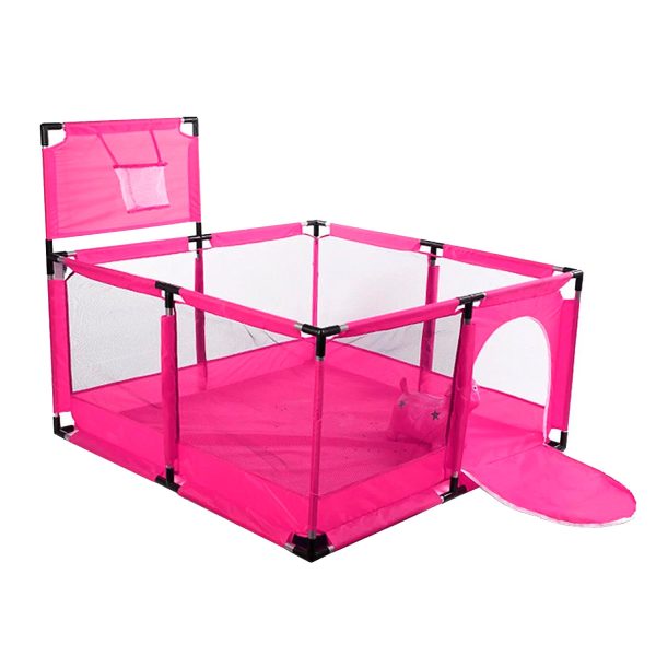 Corral de Seguridad Bebe Con Aro 126x126 Cm Rosado