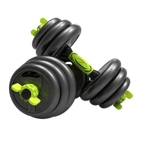 Juego de Mancuernas De 20 Kg con Barra Union Light Green