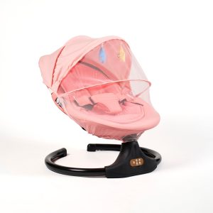 Silla Cuna Mecedora Bebe Musical Automática Inteligente Rosa Oscuro