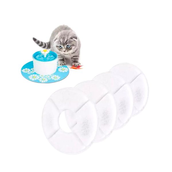 Pack Filtro Fuente Agua Bebedero Mascota 4 Unidades