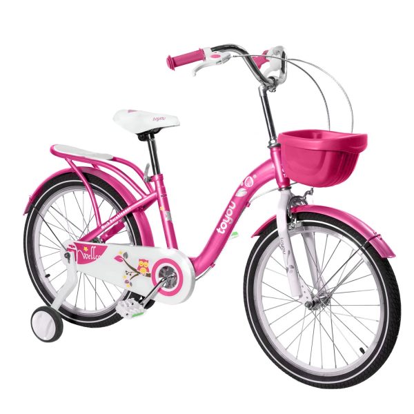 Bicicleta Niña Infantil De Paseo Pink Owl Rueditas Aro 16
