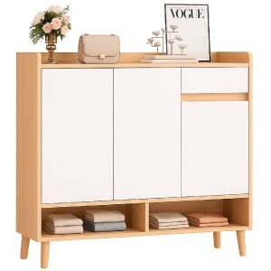 Zapatero Bicolor Elegance 3 Puertas Organizador Estante 81 cm