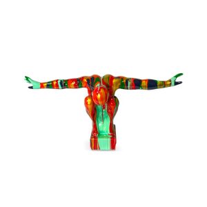 Adorno Deco Escultura Minimalista Atleta en Equilibrio Colores 20cm