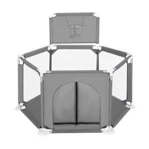 Corral de Seguridad Bebe hexagonal con Aro Gris