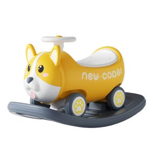 Mecedora Andador Con Mango 2 En 1 Perrito Amarillo