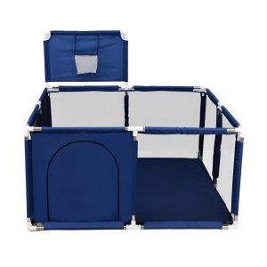 Corral de Seguridad Bebe Con Aro 126x126 Cm Azul