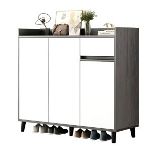 Zapatero Silver 3 Puertas con Cajon Organizador Estante 81Cm