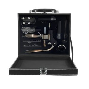 Set Maletín Descorchador De Vino Eco Cuero Elegante Cobre