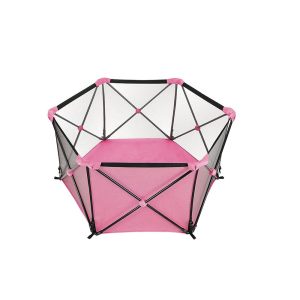 Corral de Seguridad para Bebe Plegable Portátil  Bolso Rosado