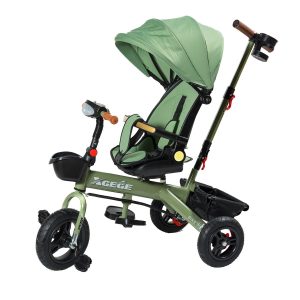 Coche Triciclo Paseo Con Foco 360º Reclinable 4 en 1