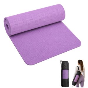 Mat Yoga Tpe 6mm Colchoneta Deportiva Antideslizante Lila