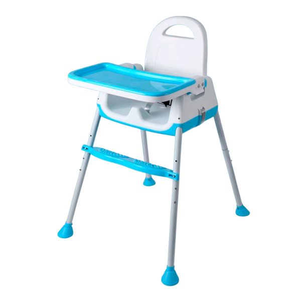Silla Comer Bebe Altura Regulable Easy Travel Celeste