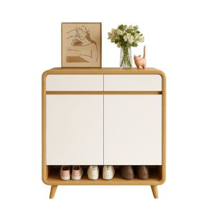 Zapatero Round Toe 2 Puertas Con Cajones Maple 80cm