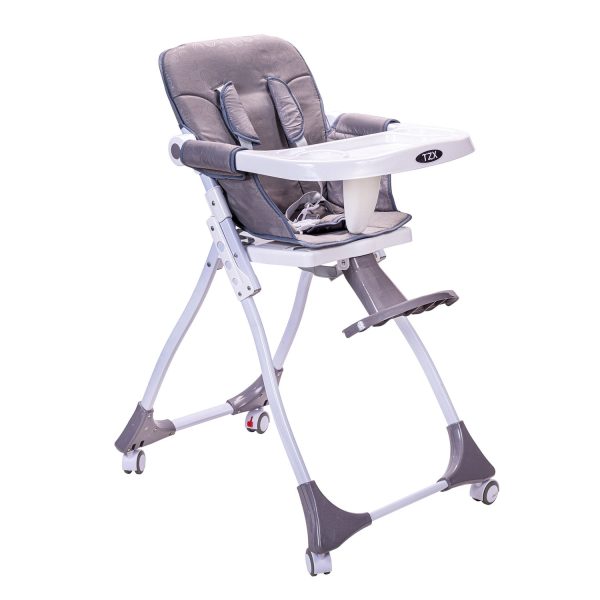 Silla Comer Bebe Plegable Folding Gris