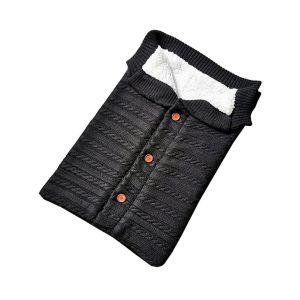 Saco De Dormir Manta para Bebe Recién Nacido Ultrasuave  Negro