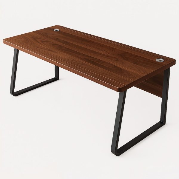 Escritorio Oficina Round Leg Posh Antideslizante Brown 160cm