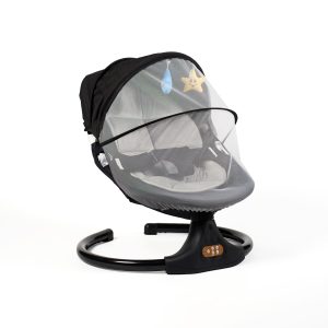 Silla Cuna Mecedora Bebe Musical Automática Inteligente Negro