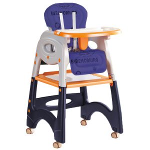 Silla comer bebe + Mesa 6 En 1 Con Ruedas