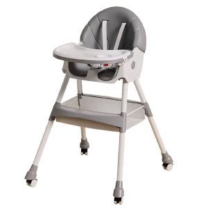 Silla Comer Bebe Doble Altura Safe Baby Gris