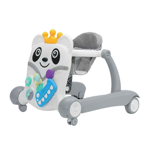 Andador Plegable 3 en 1 Musical Panda Gris