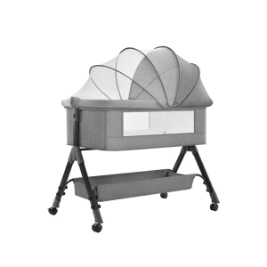 Cuna Colecho de Bebe Cama Mecedora Moisés Colchón Gris