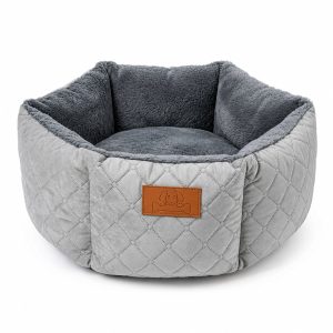 Cama Mascotas 50cm Jacquard Premium Acolchada Perro Gato