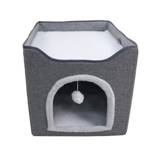 Cama Mascota Soft Confort Plegable Con Techo