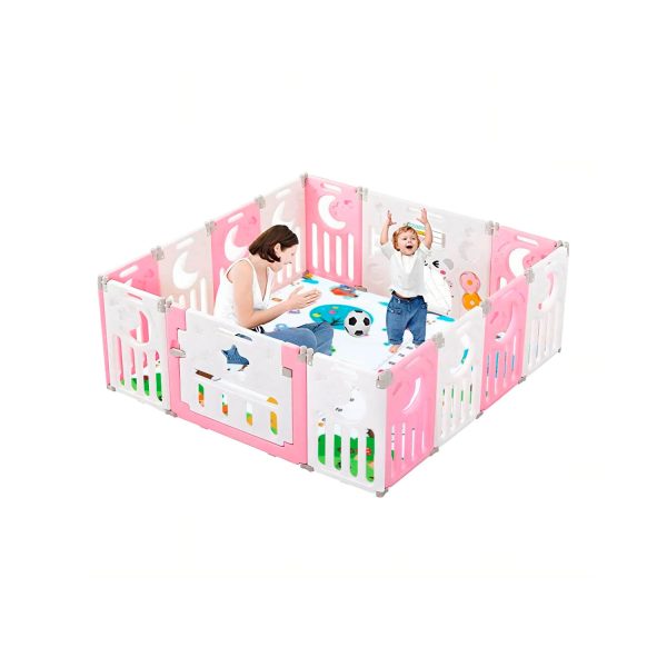 Corral de Seguridad Bebe Multiformas 14+2 Plegable Alfombra