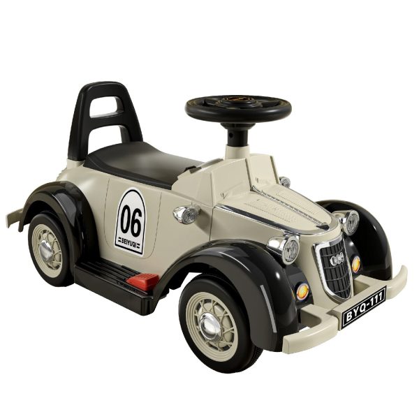 Auto Eléctrico Clasico Niños Estilo Retro Luces LED y Sonido