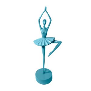 Adorno Deco Escultura Artística Bailarina Ballet Celeste