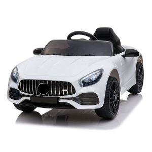 Auto Electrico deportivo Niños Con Control Luces y Sonido Blanco