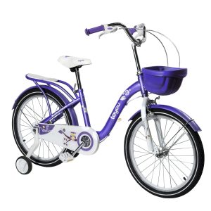 Bicicleta Niña Infantil De Paseo Purple Owl Rueditas Aro 16