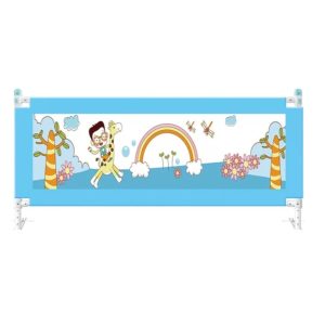 Baranda de Cama Seguridad Para Bebe Plegable 150 cm Celeste