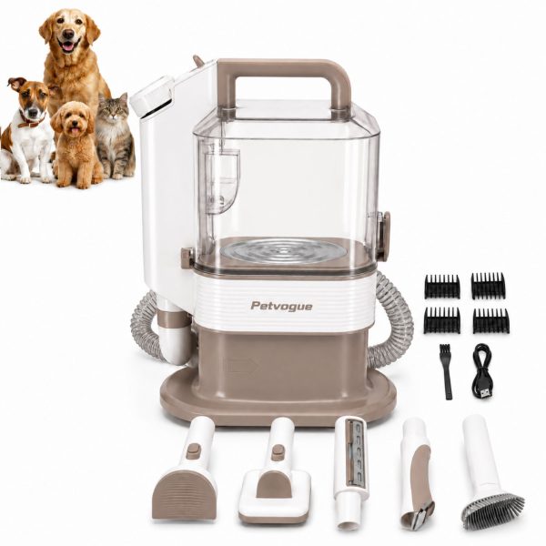 Kit de Aseo Para Mascotas Cortapelo y Aspiradora Perro Gato