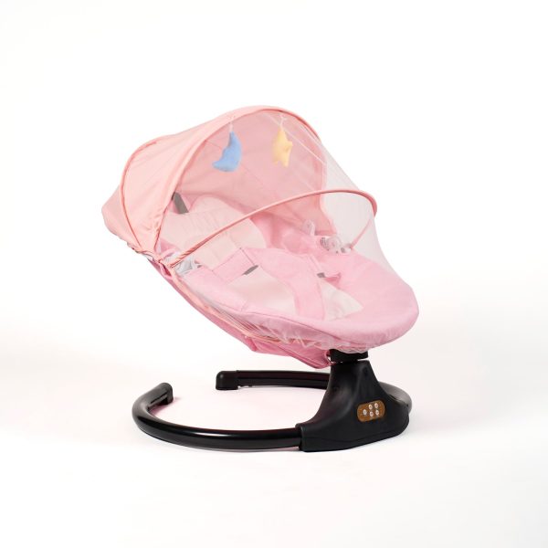 Silla Cuna Mecedora Bebe Musical Automática Inteligente Rosa Claro