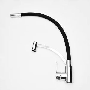 Llave Monomando Lavaplatos Cromada Flexible y Giratoria Deluxe
