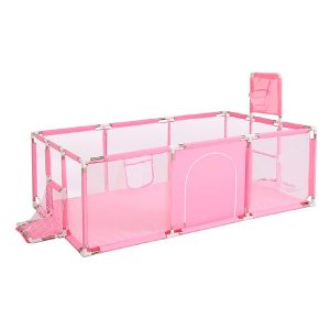 Corral Seguridad Bebes 180 Cm. con Aro Rosado pastel