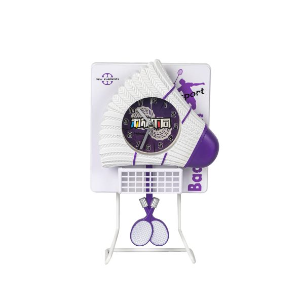 Reloj Despertador Inalámbrico Bádminton Morado
