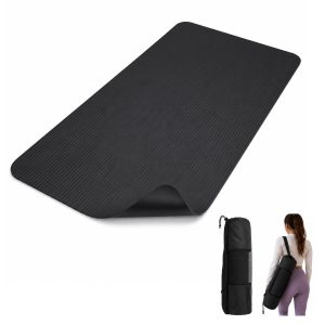Mat Yoga Colchoneta 10 mm + Bolso y Correa Negro