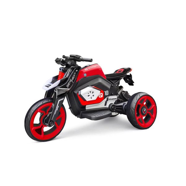 Moto Eléctrica Para Niños 3 Ruedas Luz y Sonido Rojo