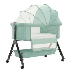 Cuna Colecho Moises Bebe Altura Regulable Safe&soft Gris Verde