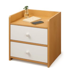Velador Bicolor 1 Niveles 2 Cajon 40x33x27 Cm