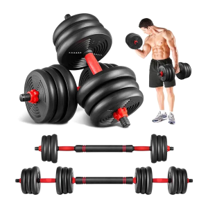 Set Mancuernas de 10 Kg con Unión Red Ajustable Armable